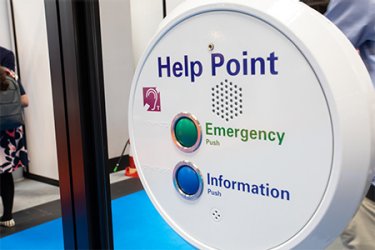 Help point exhibit at Railtex